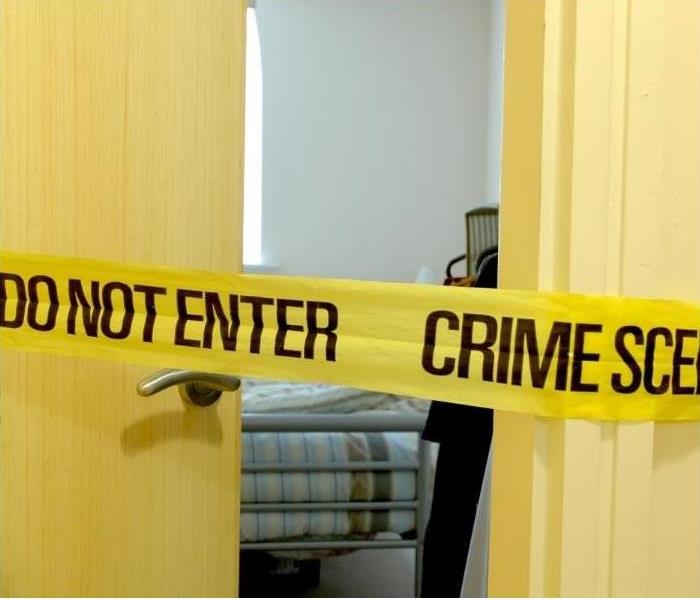 Crime scene in home requiring cleanup