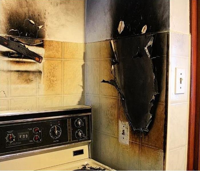 Soot in kitchen after a fire in Phoenix